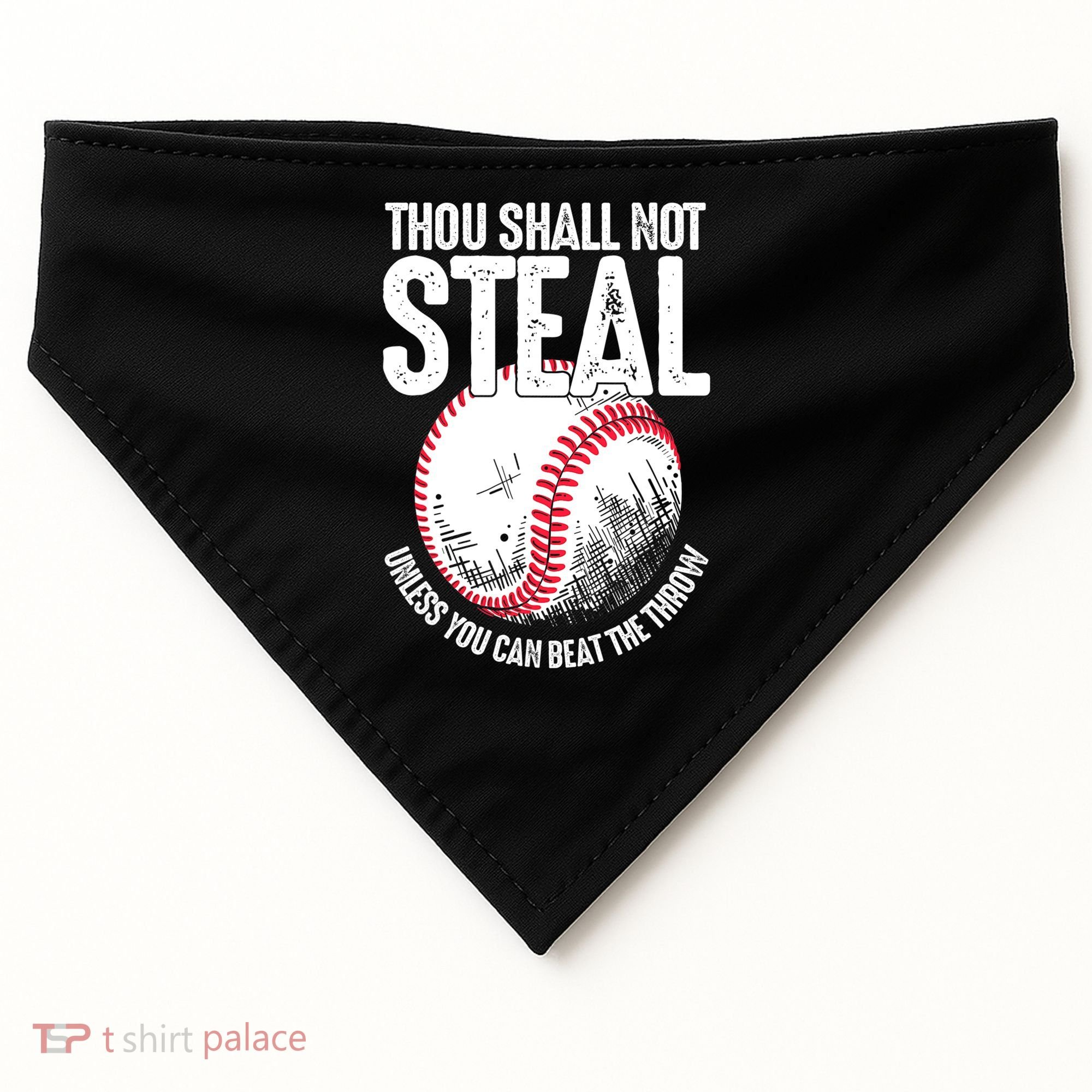 Thou Shall Not Steal Unless You Can Beat The Throw Baseball USA-Made Doggie Bandana