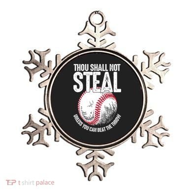 Thou Shall Not Steal Unless You Can Beat The Throw Baseball Ornament