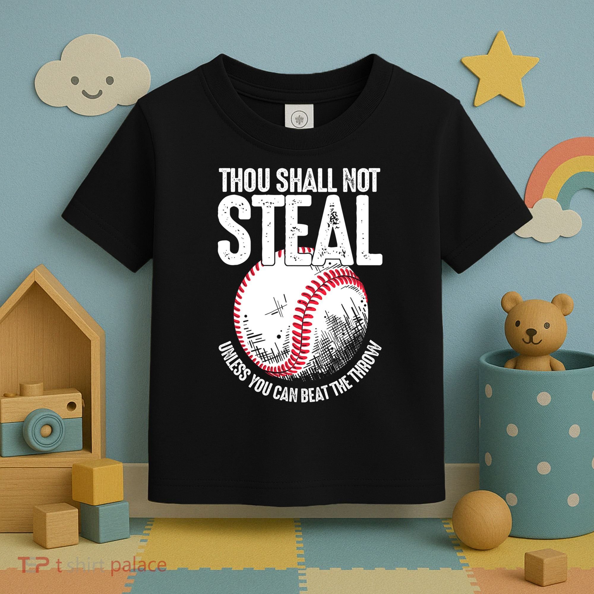 Thou Shall Not Steal Unless You Can Beat The Throw Baseball Toddler T-Shirt