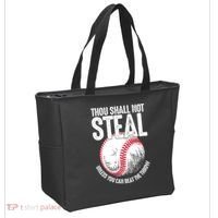 Thou Shall Not Steal Unless You Can Beat The Throw Baseball Tote Bag thumb 2