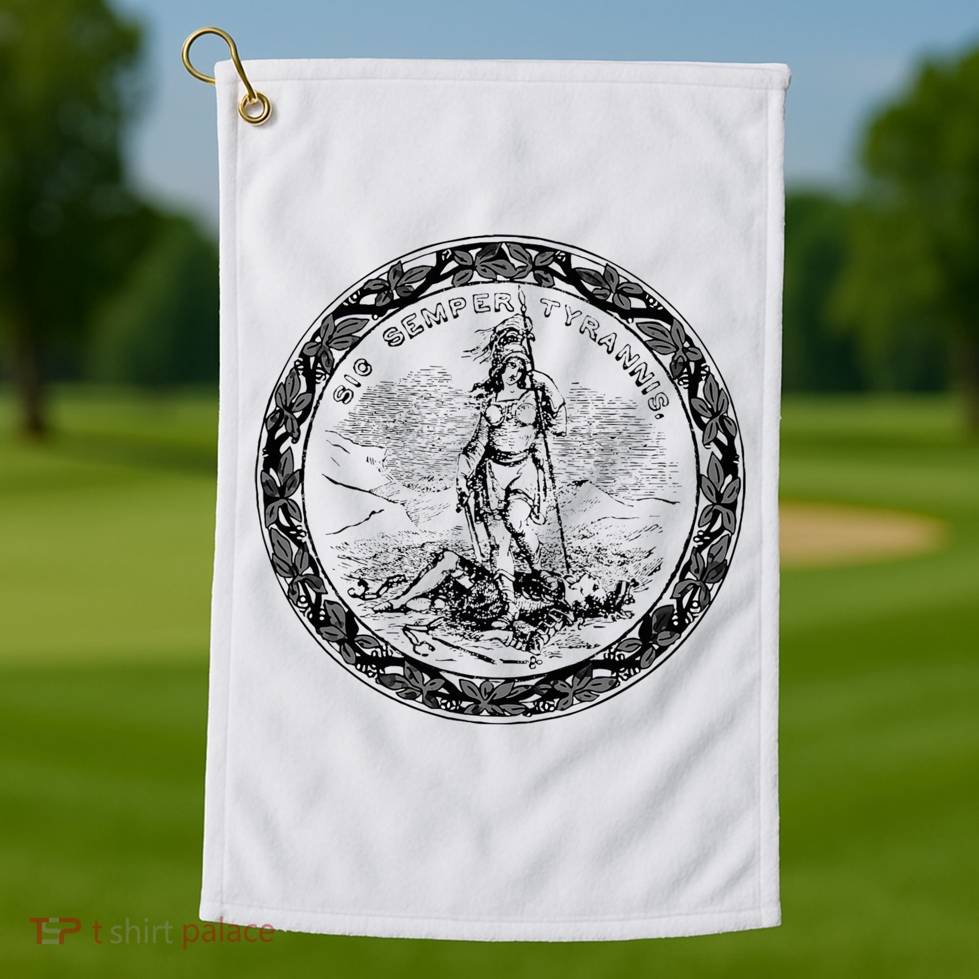 Trendy Seal Of Virginia Golf Towel