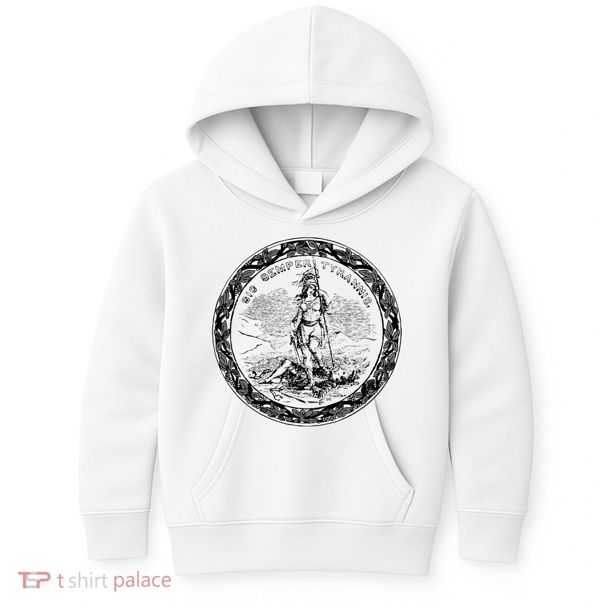 Trendy Seal Of Virginia Kids Hoodie