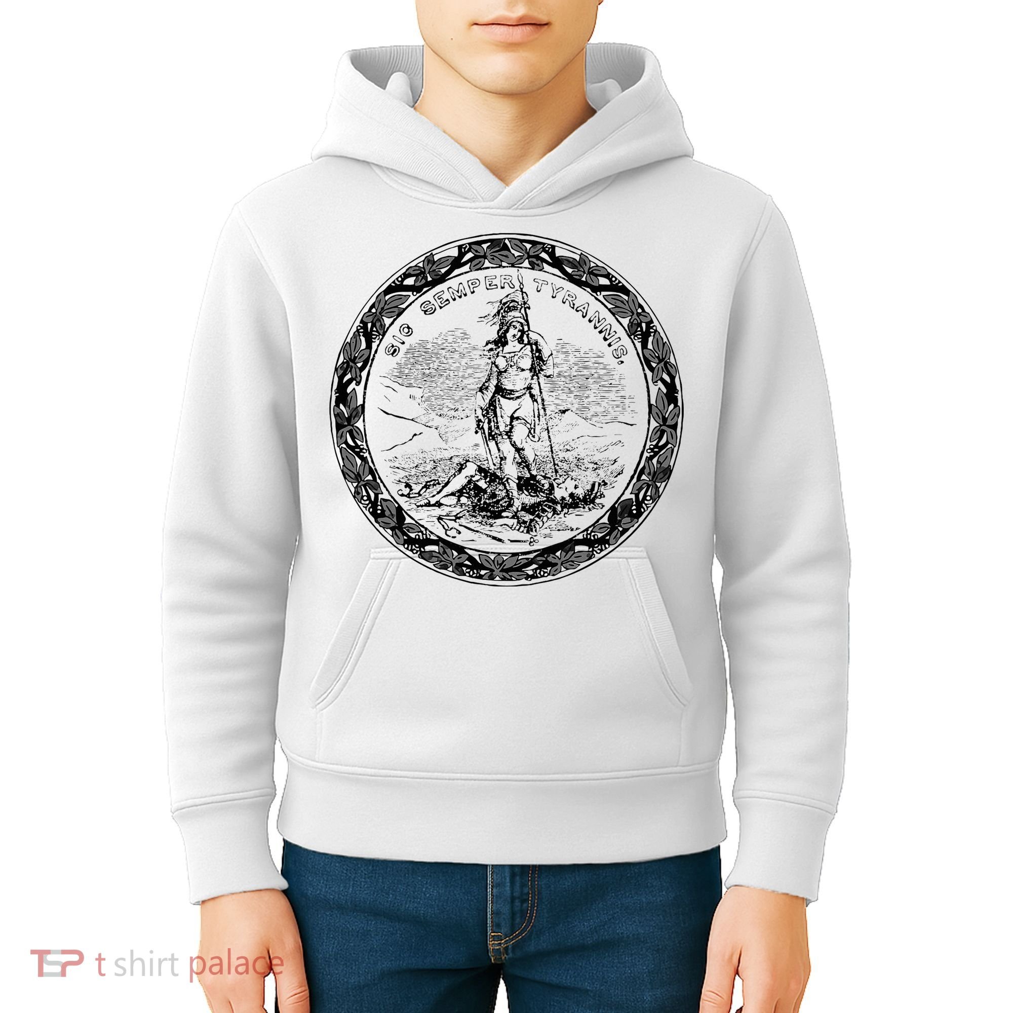 Trendy Seal Of Virginia Kids Hoodie