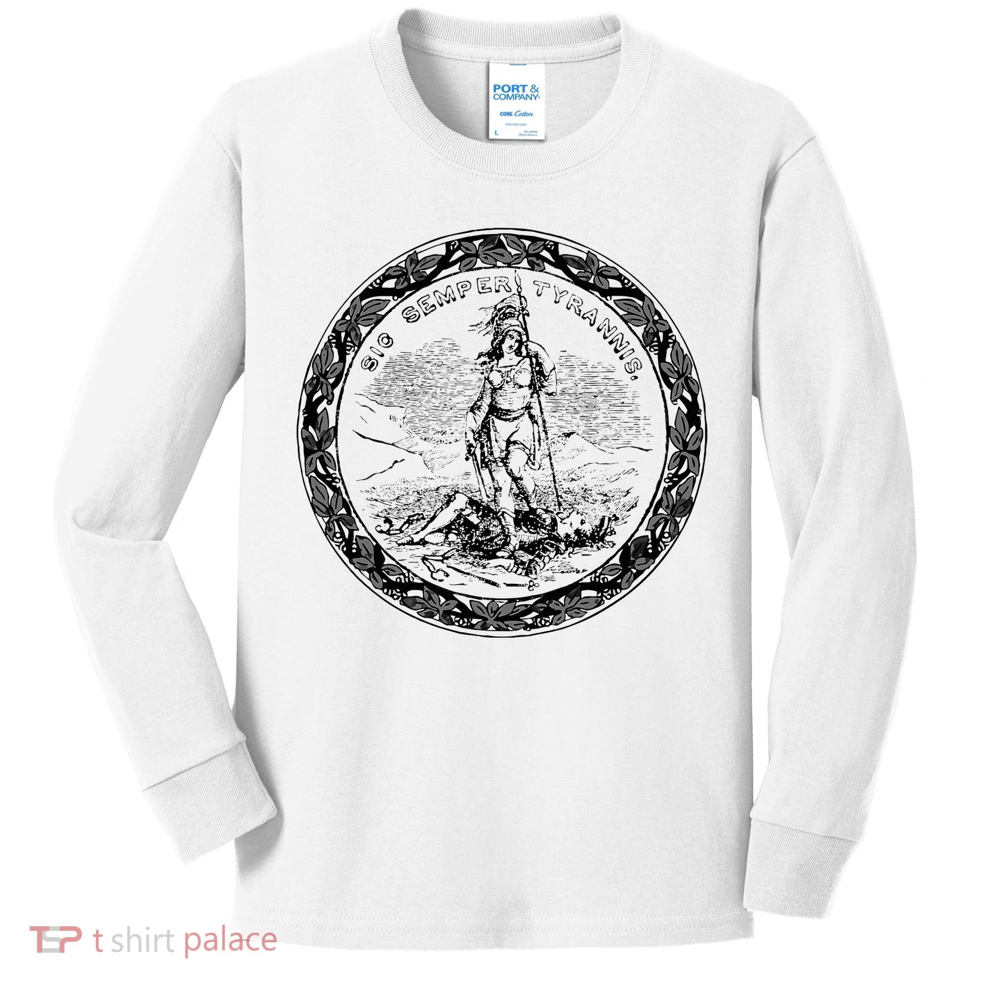 Trendy Seal Of Virginia Kids Long Sleeve Shirt