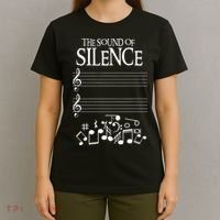 The Sound Of Silence Humorous Music For Musicians T-Shirt thumb 4