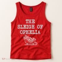 The Sleigh Of Ophelia Funny Christmas Tank Top thumb 2