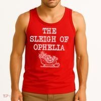 The Sleigh Of Ophelia Funny Christmas Tank Top thumb 3
