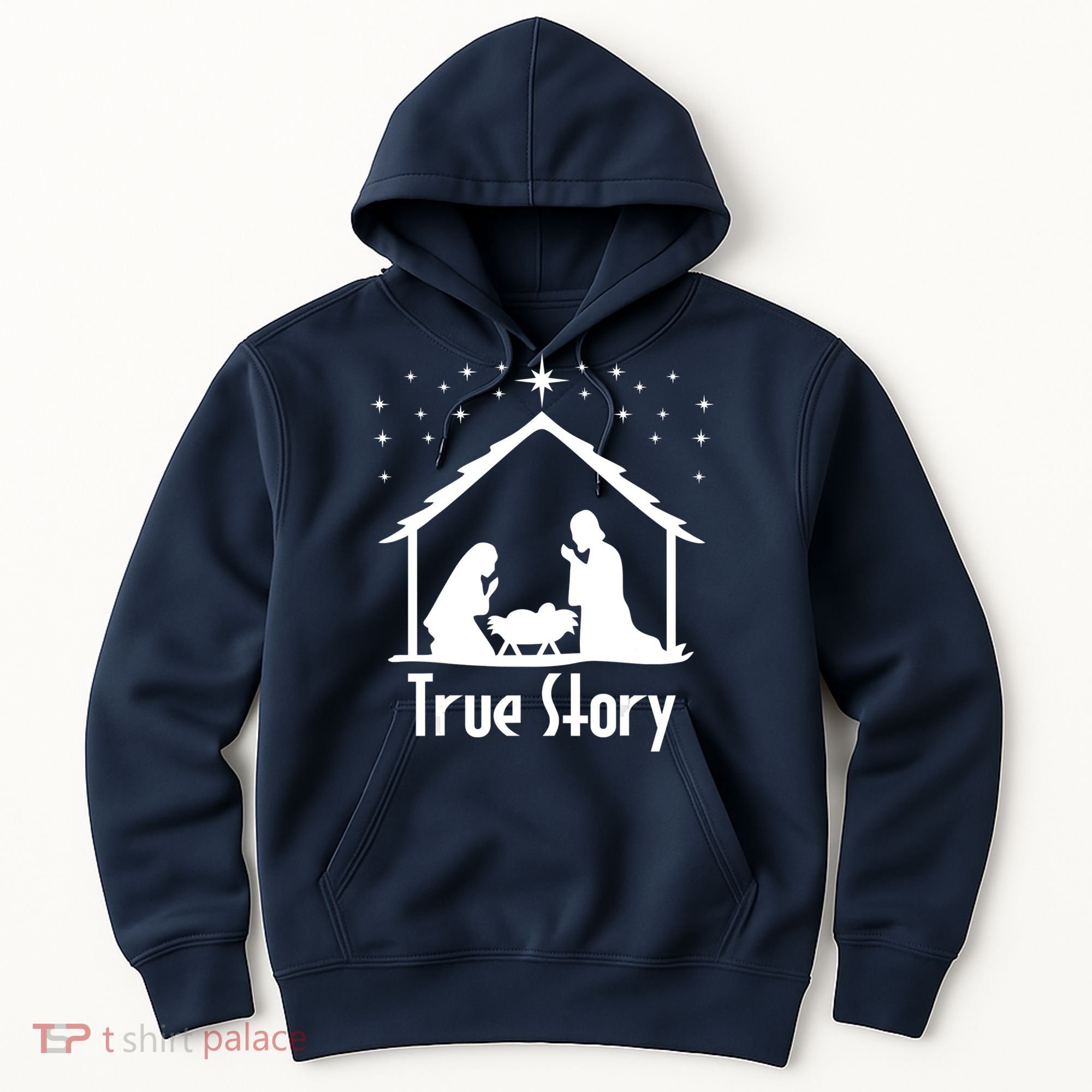 True Story Of Jesus Birth Nativity Christmas Religious Hoodie