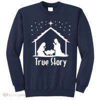True Story Of Jesus Birth Nativity Christmas Religious Sweatshirt thumb 0