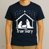True Story Of Jesus Birth Nativity Christmas Religious T-Shirt thumb 3