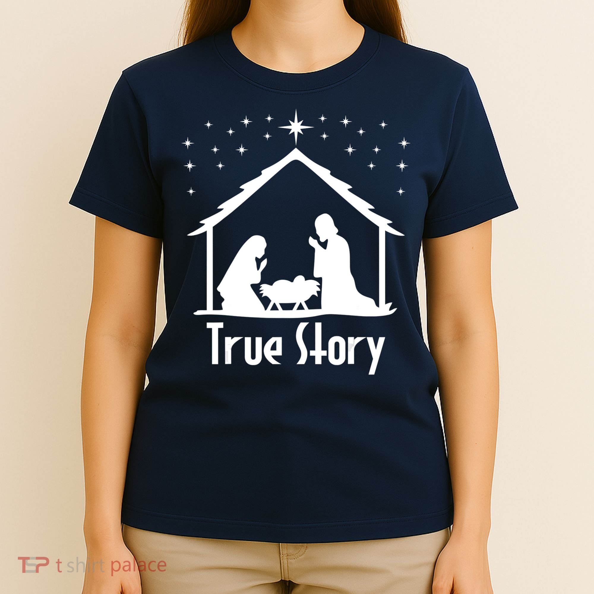 True Story Of Jesus Birth Nativity Christmas Religious T-Shirt
