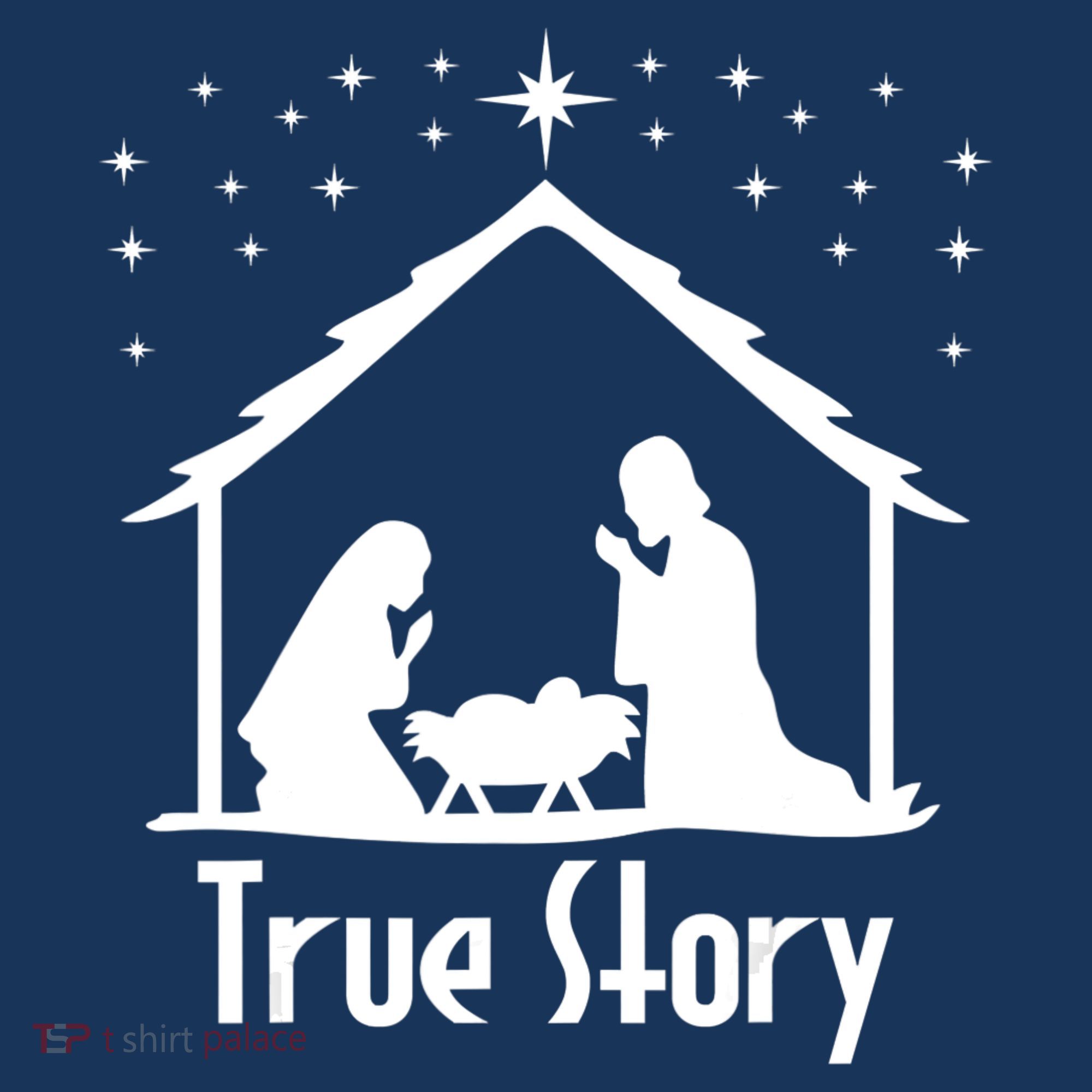 True Story Of Jesus Birth Nativity Christmas Religious Button