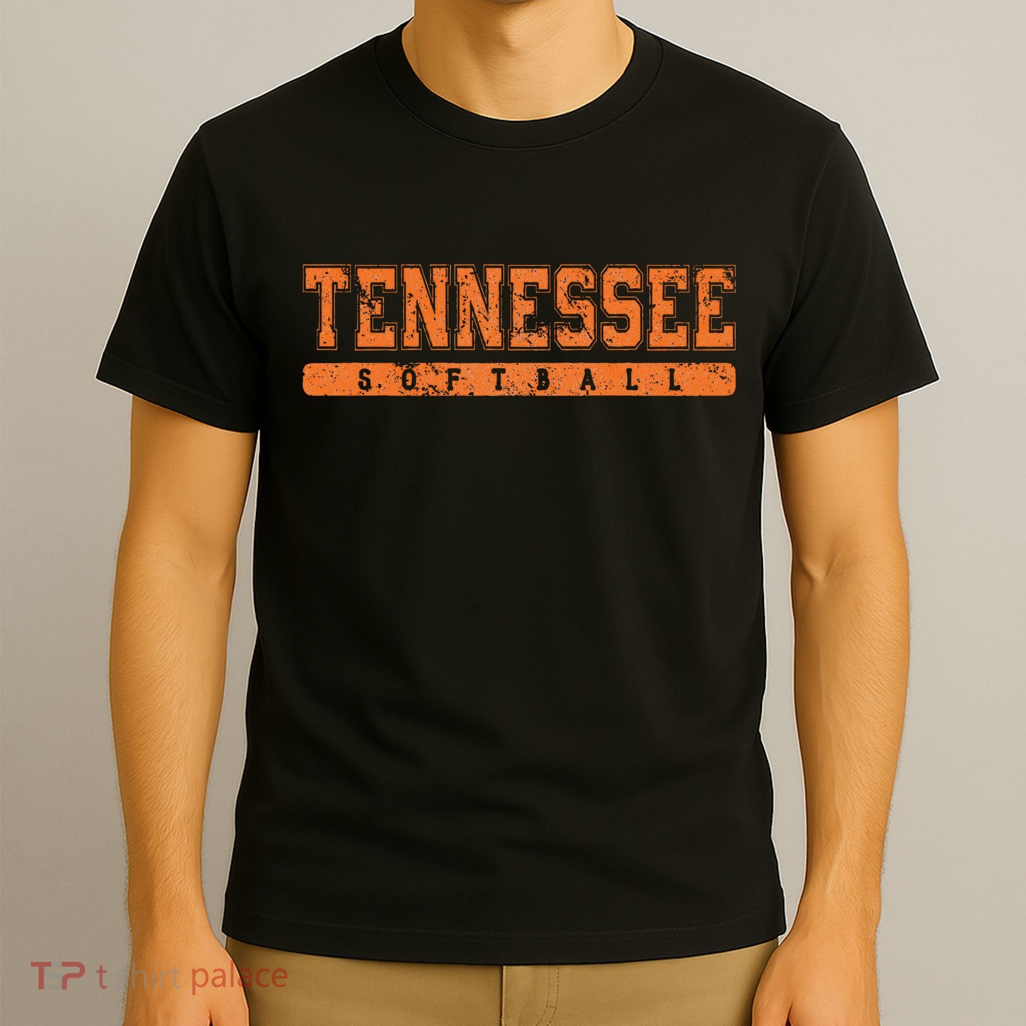 Tennessee Softball Orange Vintage Text T-Shirt