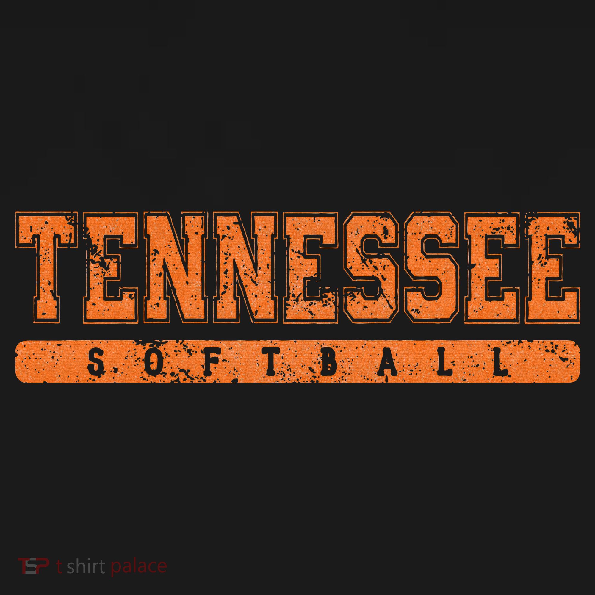 Tennessee Softball Orange Vintage Text T-Shirt
