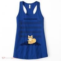 The Sound Of Silence Music And Cat Lover Meaningful Gift Women's Tank Top thumb 0