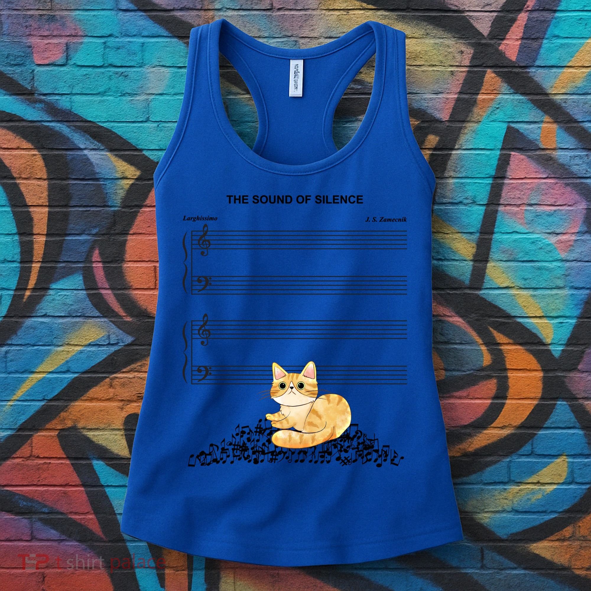 The Sound Of Silence Music And Cat Lover Meaningful Gift Women's Tank Top
