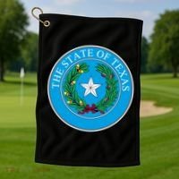 The State Of Texas Seal Golf Towel thumb 1