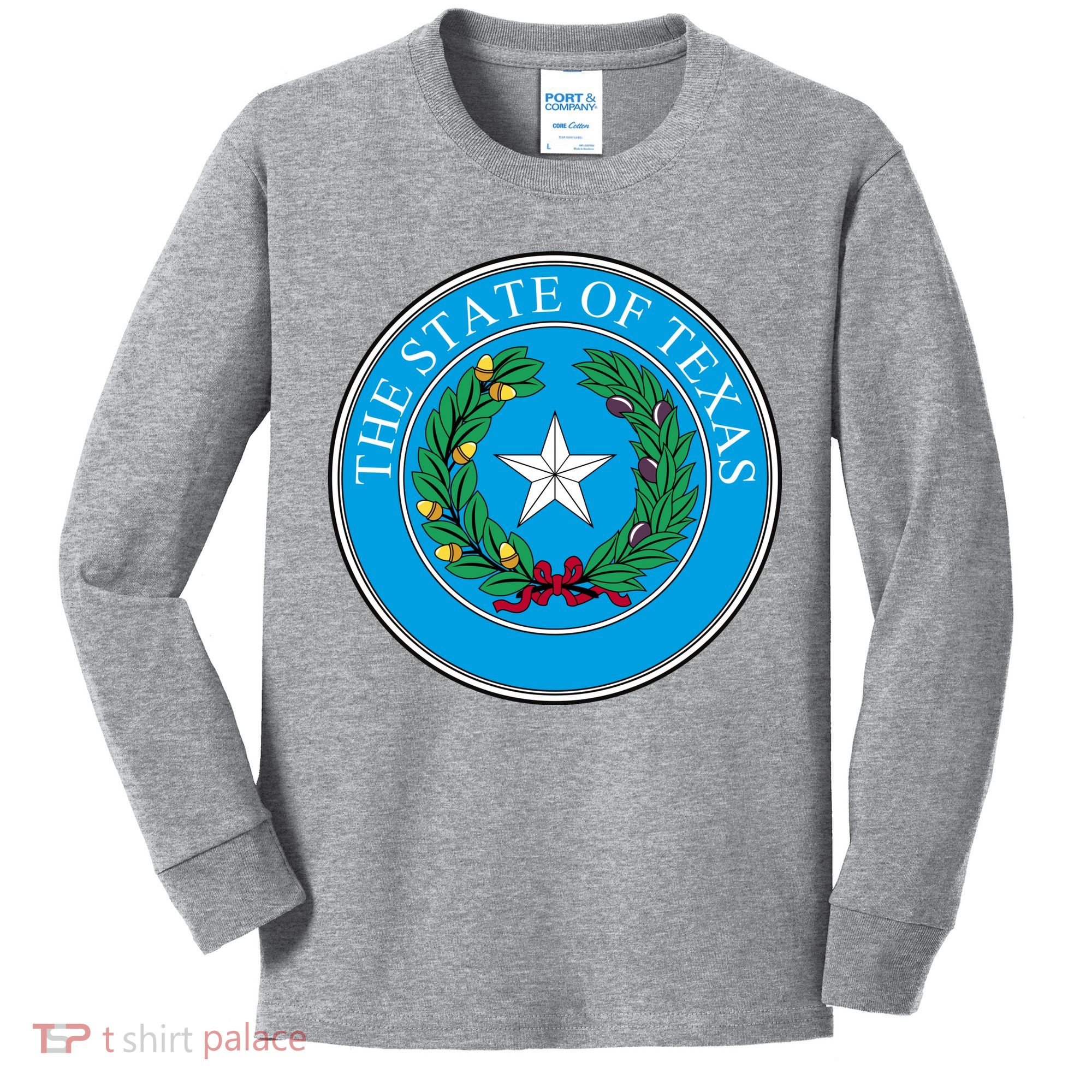 The State Of Texas Seal Kids Long Sleeve Shirt