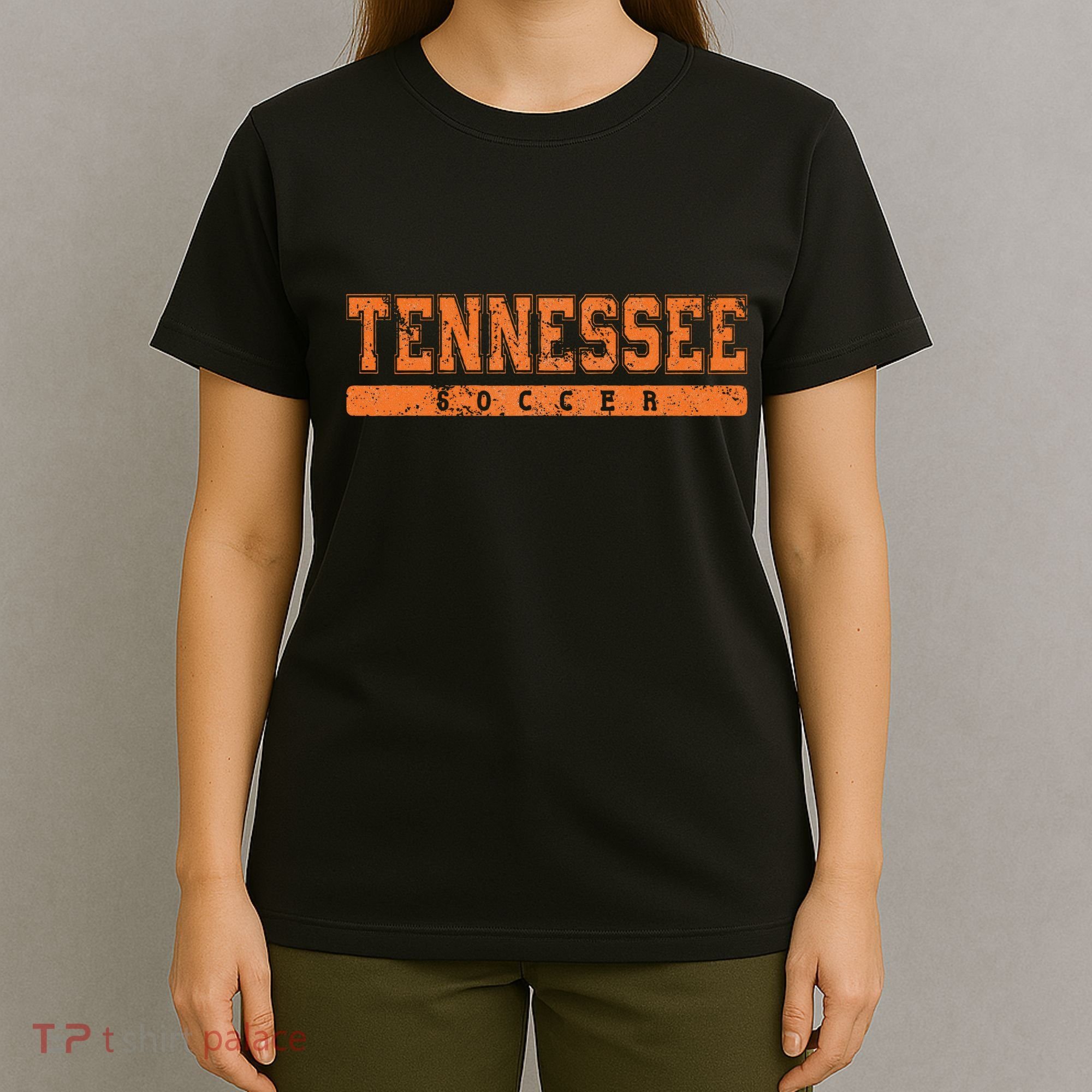Tennessee Soccer Orange Vintage Text T-Shirt