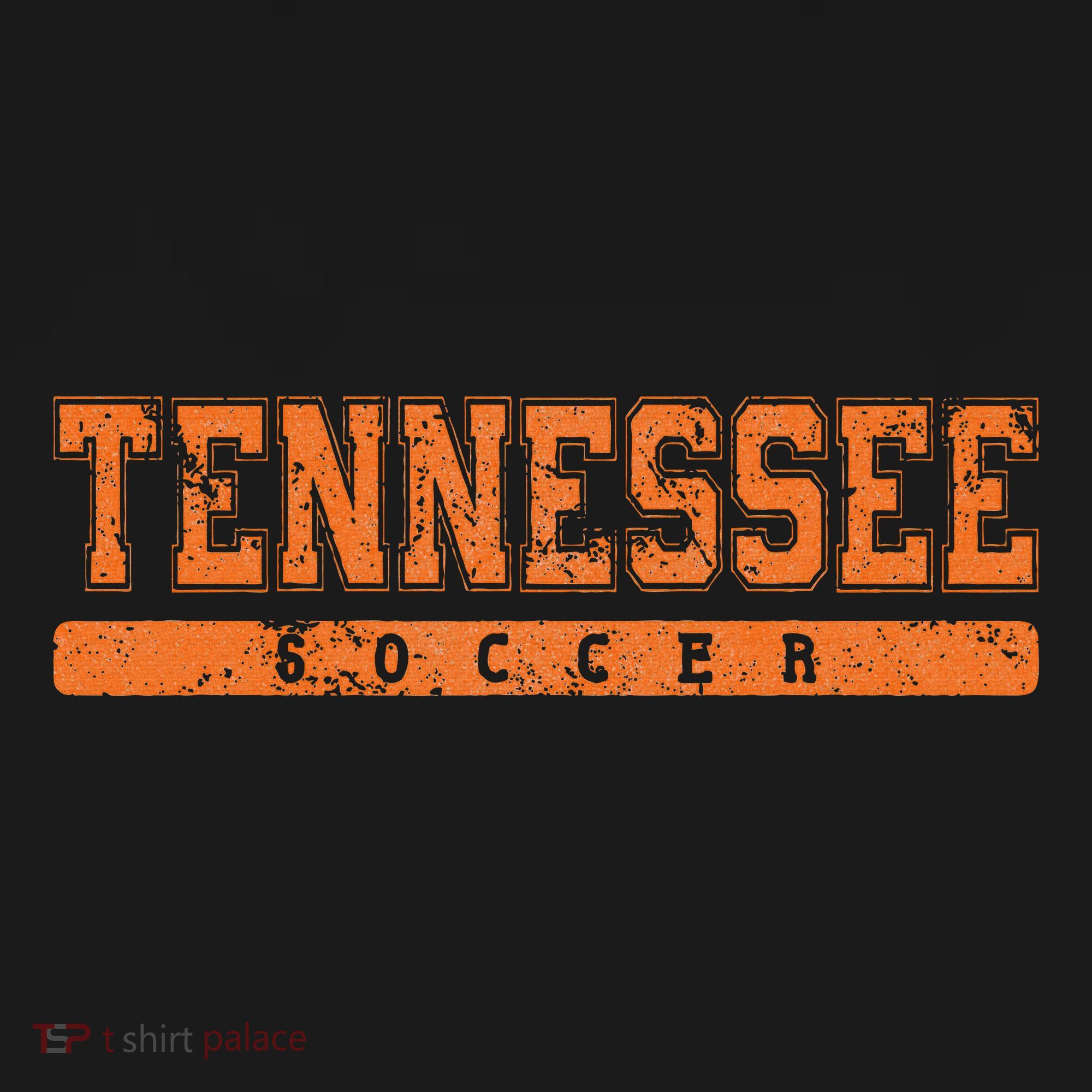 Tennessee Soccer Orange Vintage Text T-Shirt