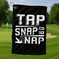 Tap Snap Or Nap Jiu Jitsu Brazilian Bjj Golf Towel thumb 1