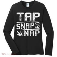 Tap Snap Or Nap Jiu Jitsu Brazilian Bjj Women's Long Sleeve Shirt thumb 0