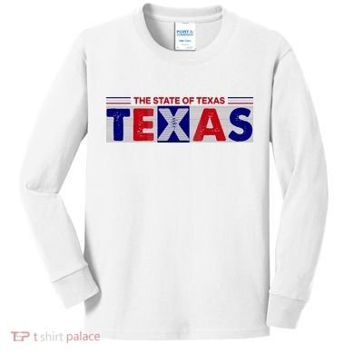 The State Of Texas Logo Kids Long Sleeve Shirt