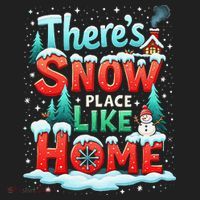 ThereS Snow Place Like Home Xmas Holiday Funny Christmas Hat thumb 2