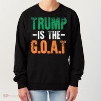 Trump St Patrick's Day Party Gift Donald Trump GOAT Women's Sweatshirt thumb 0