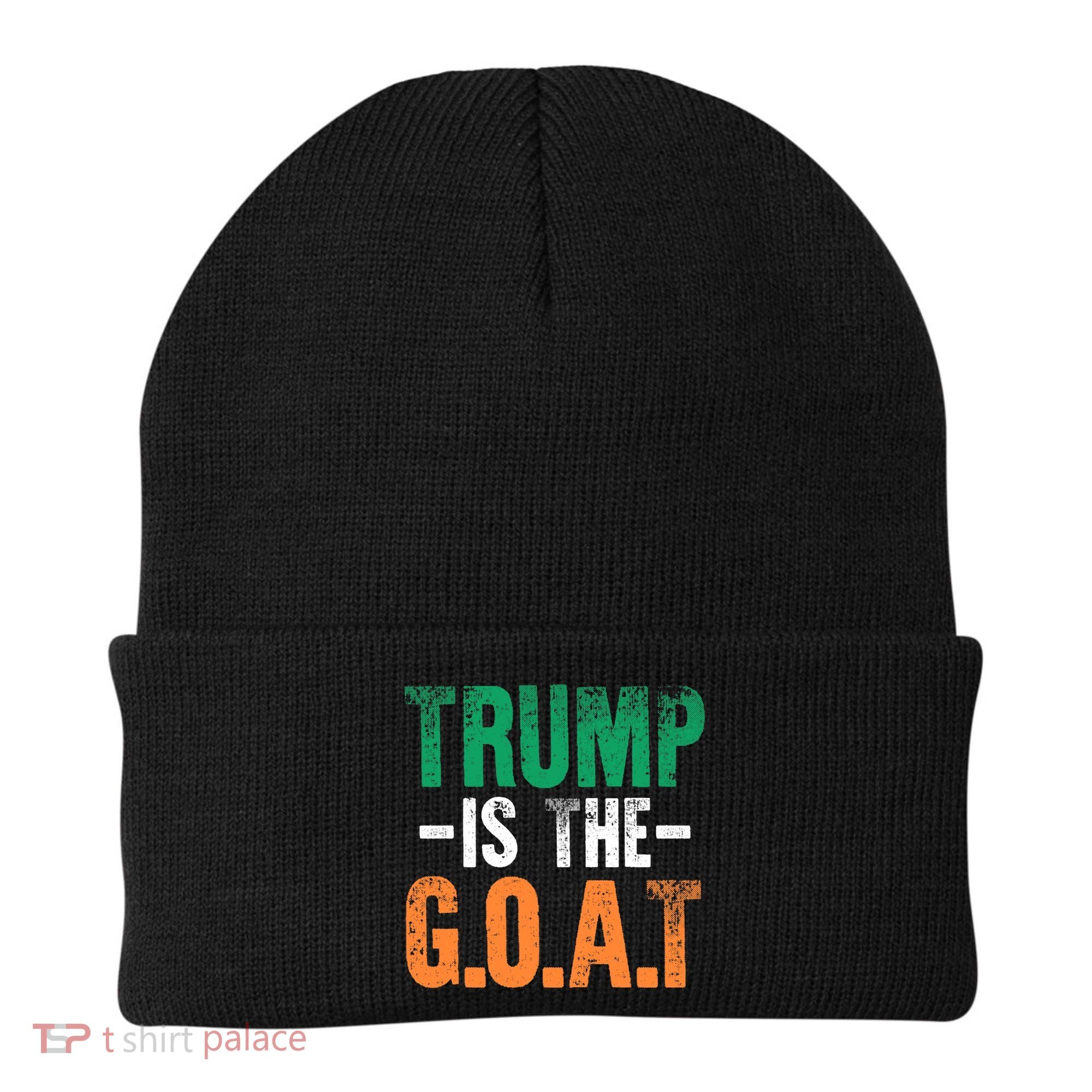 Trump St Patrick's Day Party Gift Donald Trump GOAT Beanie