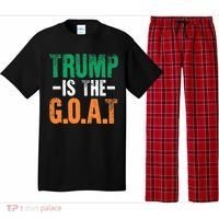Trump St Patrick's Day Party Gift Donald Trump GOAT Pajama Set thumb 0