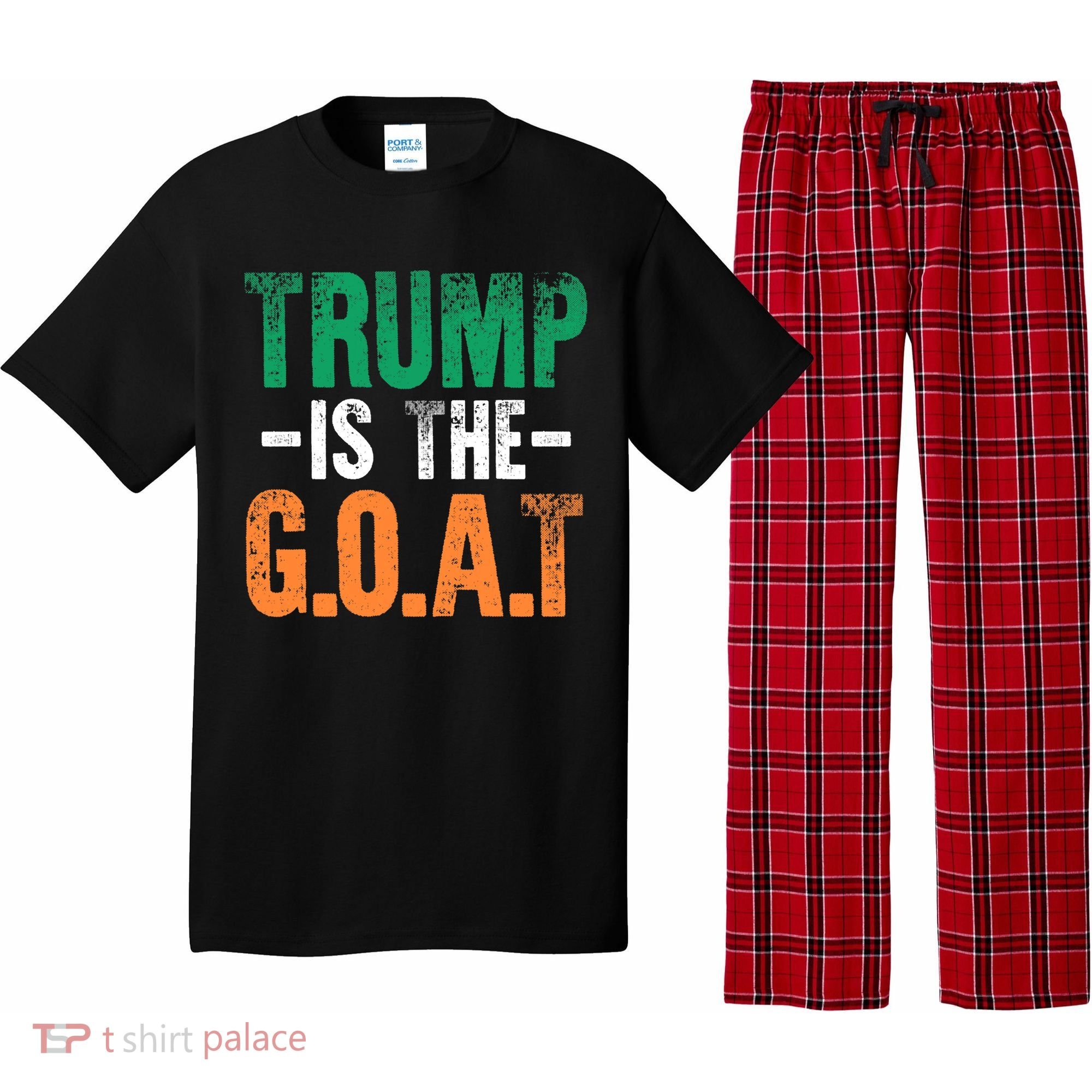 Trump St Patrick's Day Party Gift Donald Trump GOAT Pajama Set