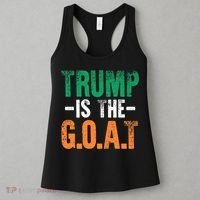Trump St Patrick's Day Party Gift Donald Trump GOAT Women's Tank Top thumb 3