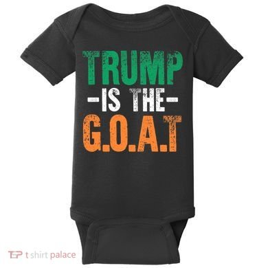 Trump St Patrick's Day Party Gift Donald Trump GOAT Baby Bodysuit