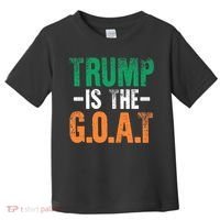 Trump St Patrick's Day Party Gift Donald Trump GOAT Toddler T-Shirt thumb 0