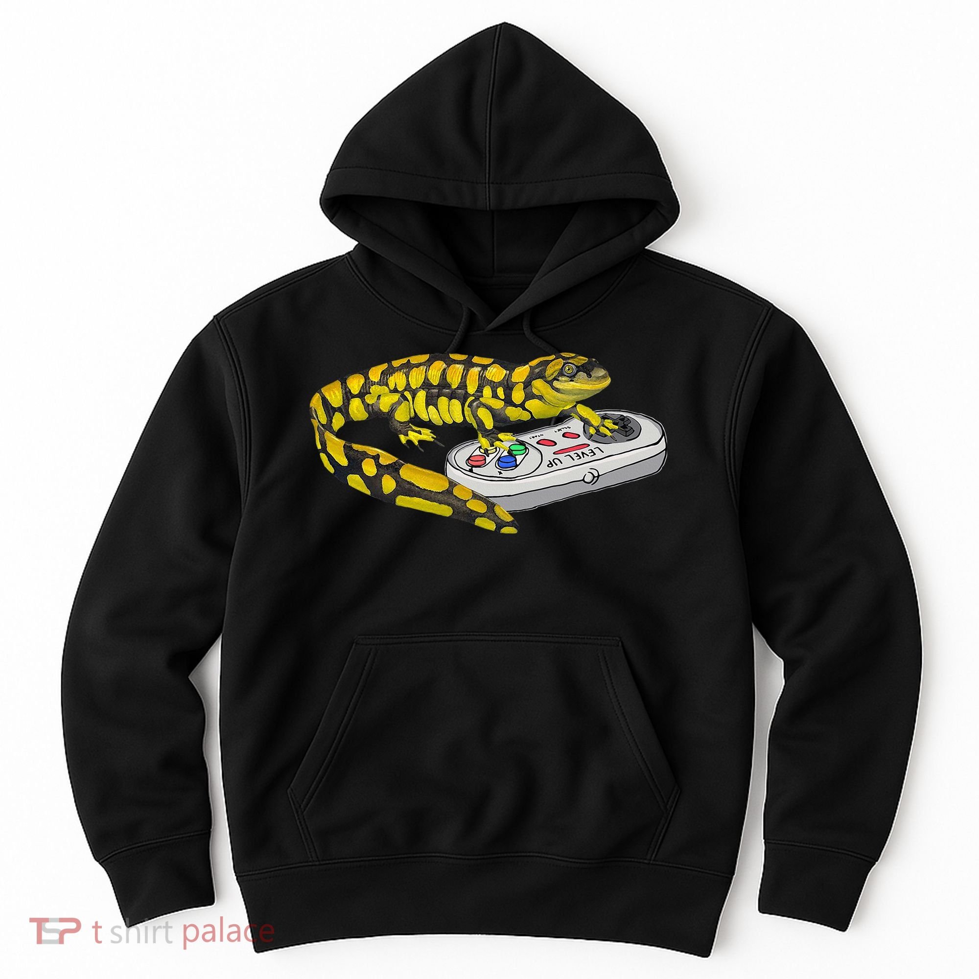 Tiger Salamander Playing Video Game Salamanders Gamers Hoodie