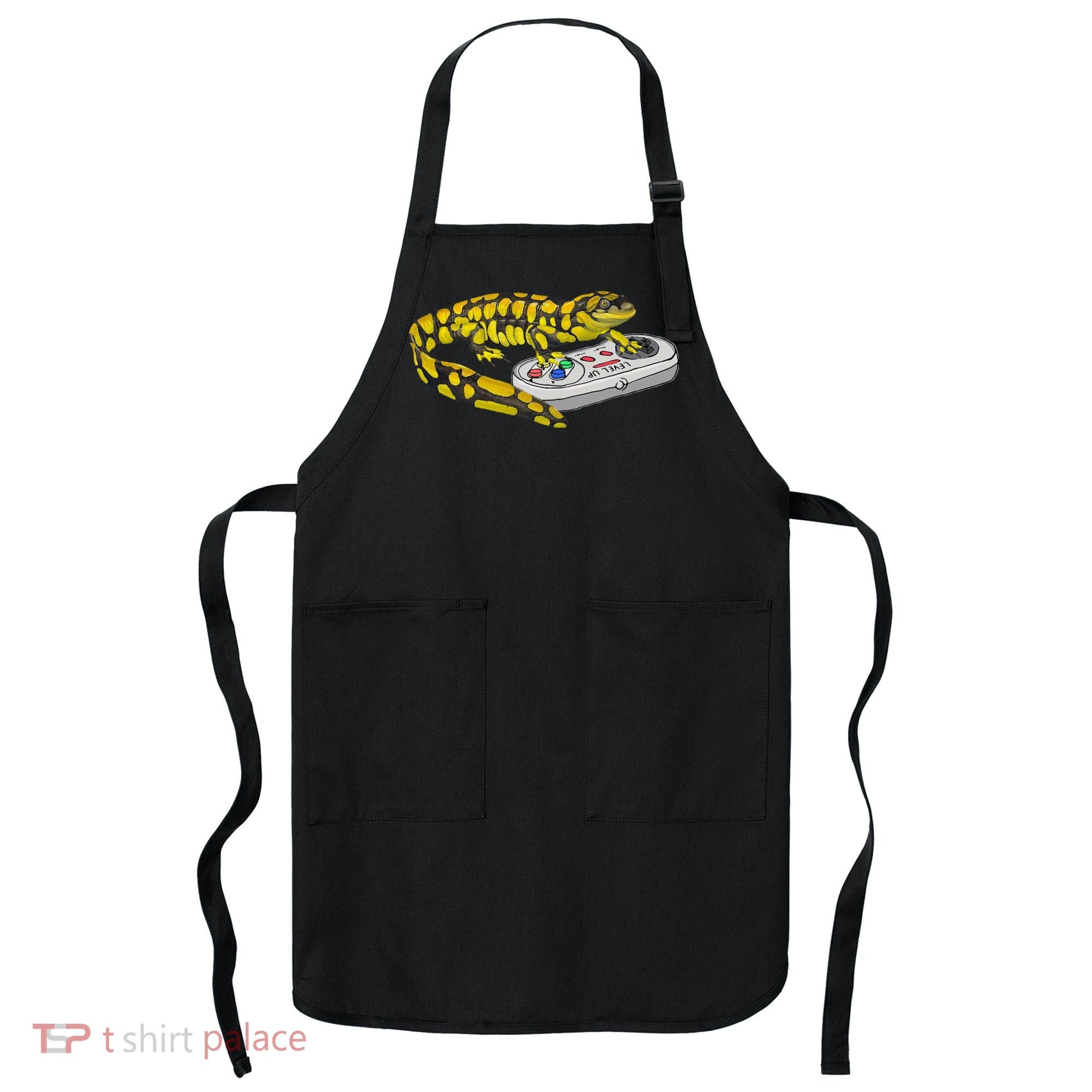Tiger Salamander Playing Video Game Salamanders Gamers Apron