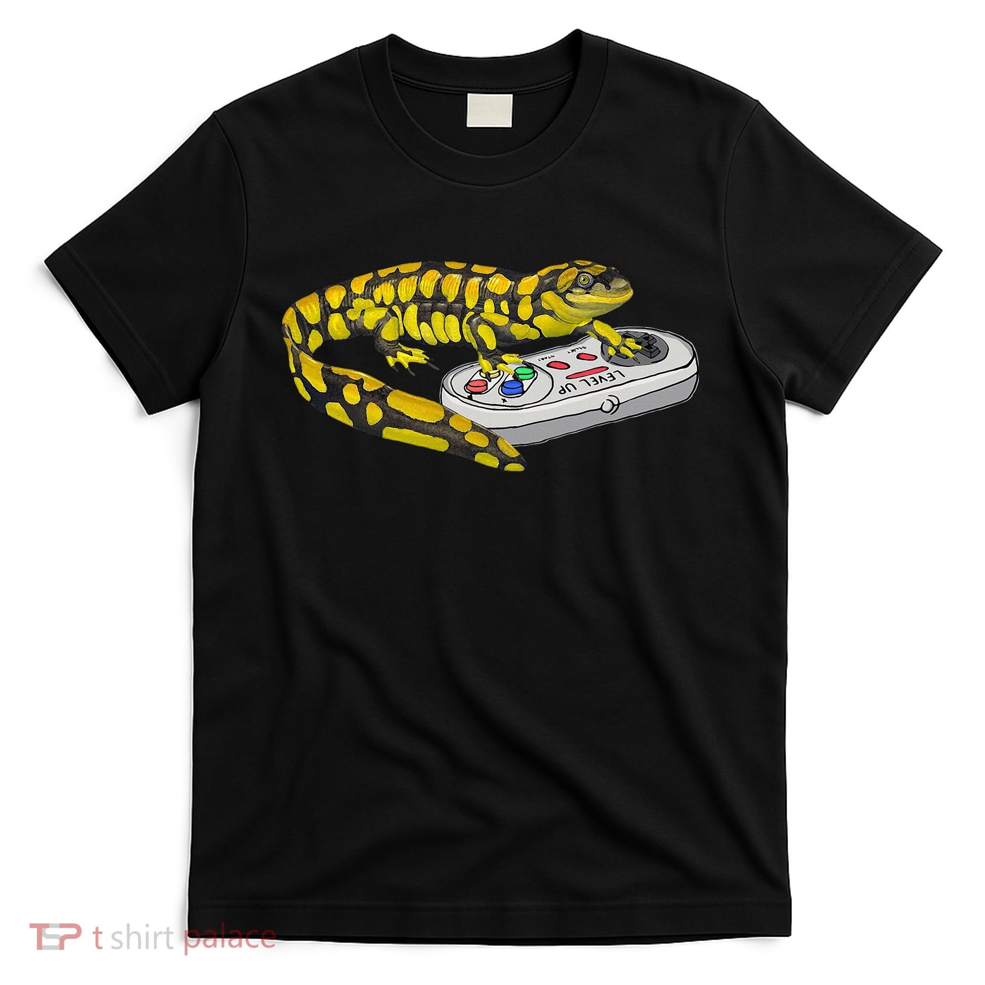 Tiger Salamander Playing Video Game Salamanders Gamers T-Shirt