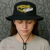 Tiger Salamander Playing Video Game Salamanders Gamers Bucket Hat thumb 3