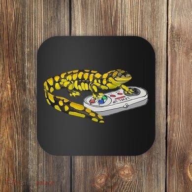 Tiger Salamander Playing Video Game Salamanders Gamers Coaster