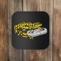 Tiger Salamander Playing Video Game Salamanders Gamers Coaster thumb 0