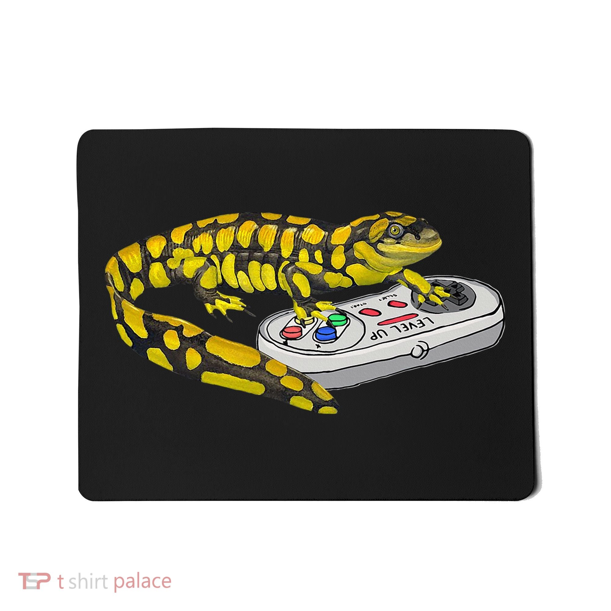 Tiger Salamander Playing Video Game Salamanders Gamers Mousepad