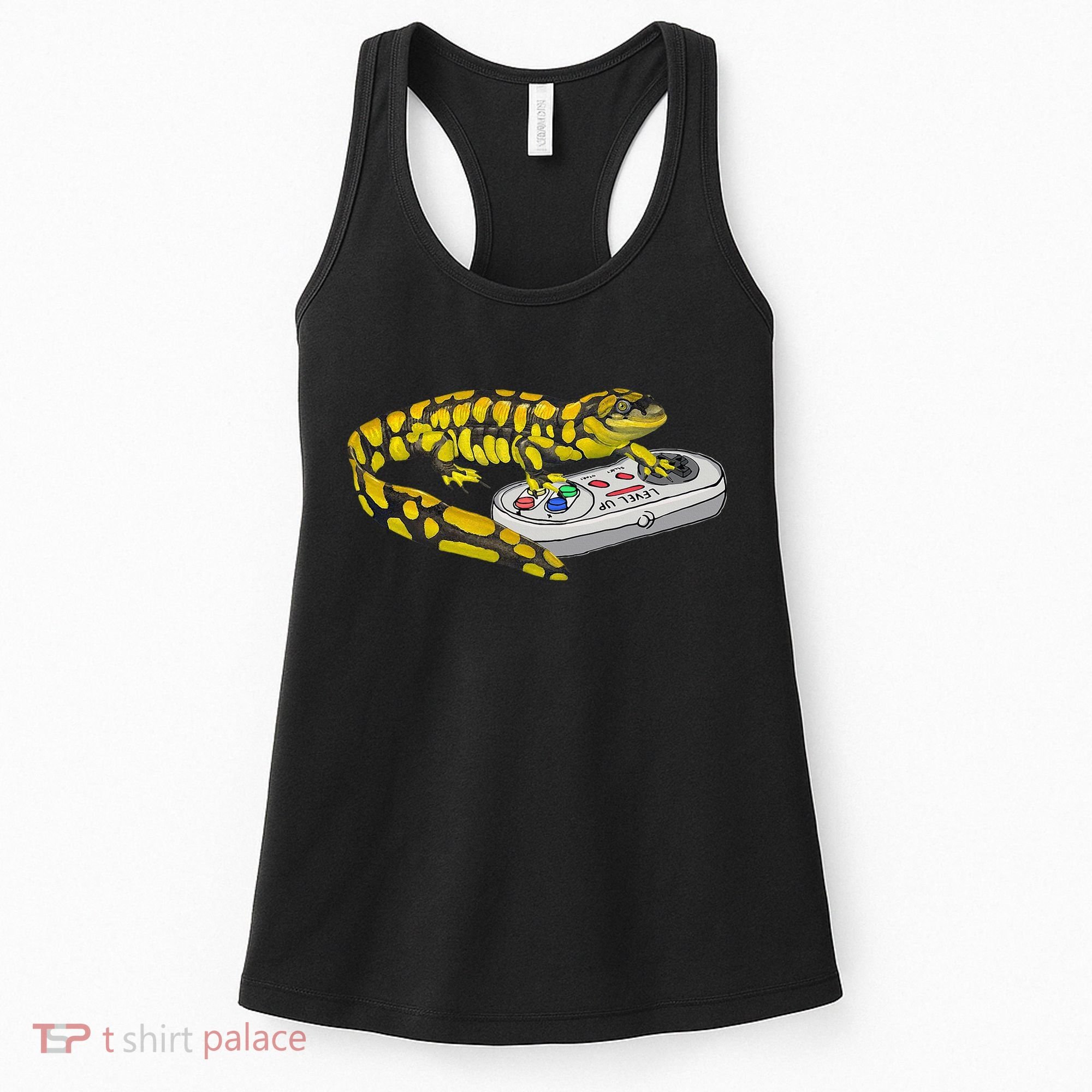 Tiger Salamander Playing Video Game Salamanders Gamers Women's Tank Top