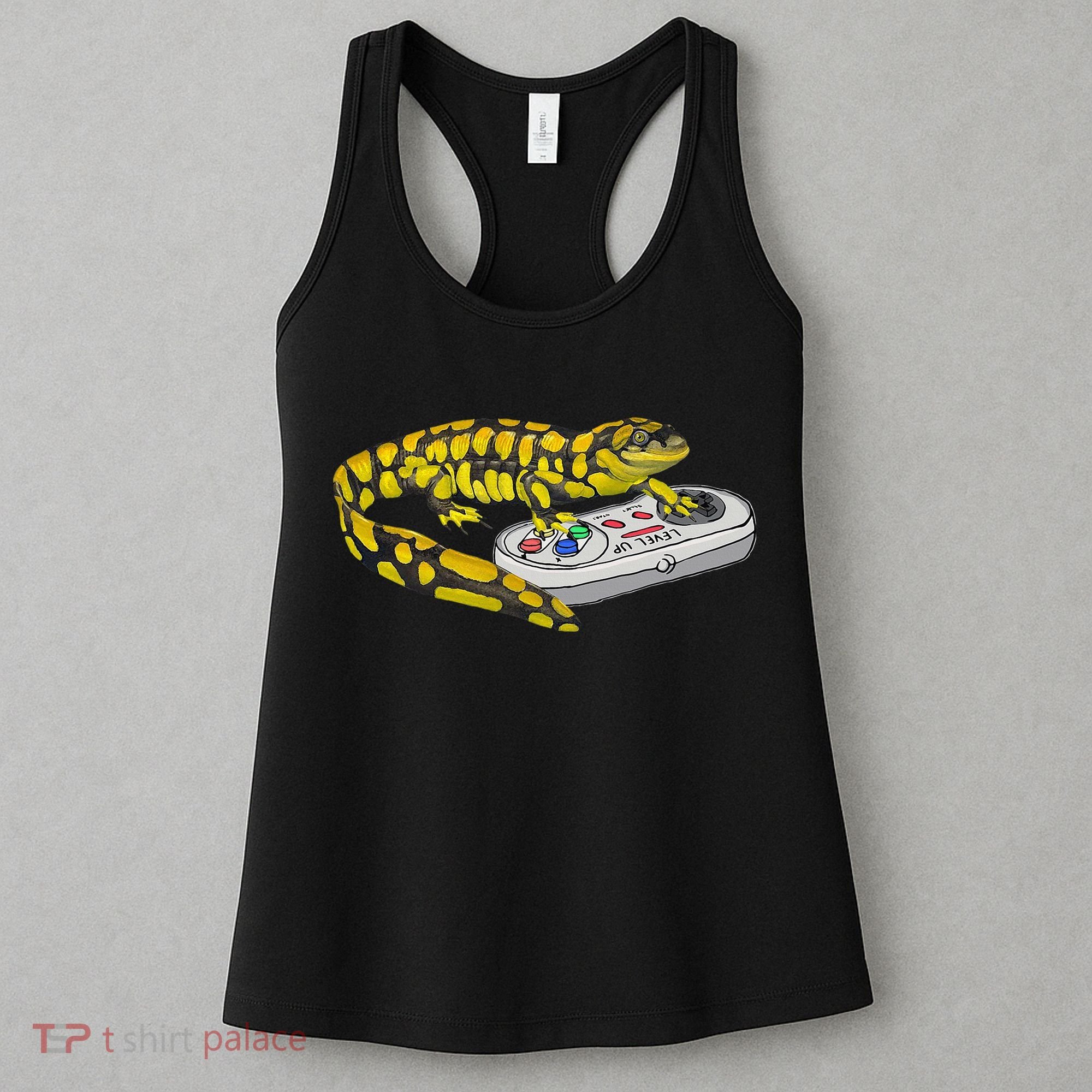 Tiger Salamander Playing Video Game Salamanders Gamers Women's Tank Top