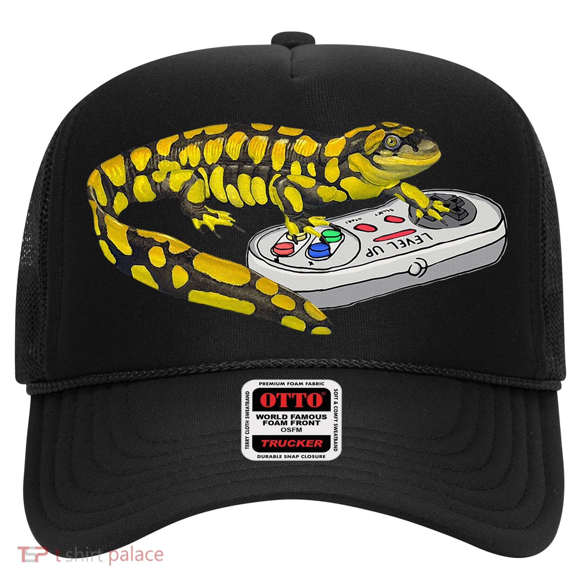 Tiger Salamander Playing Video Game Salamanders Gamers Hat