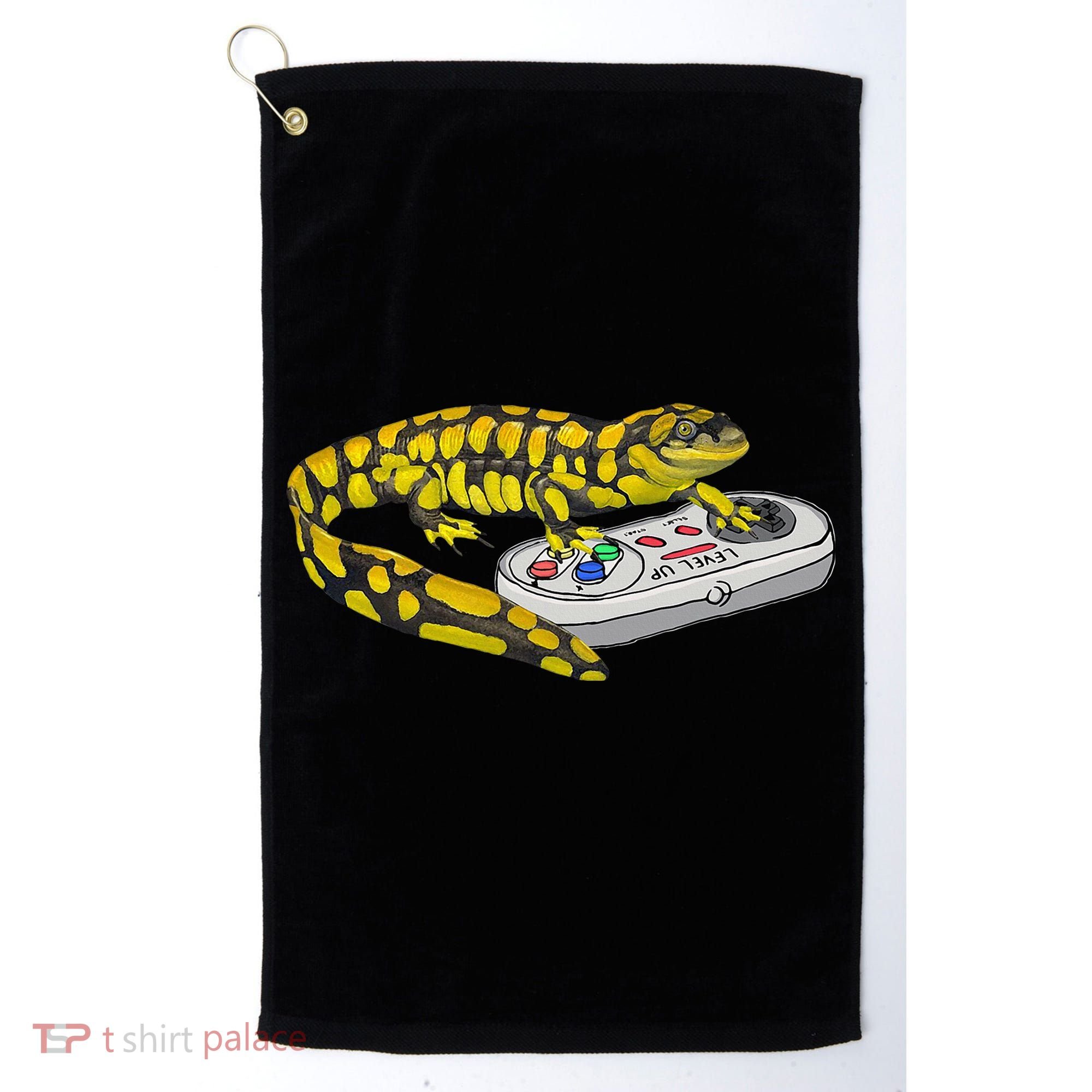 Tiger Salamander Playing Video Game Salamanders Gamers Golf Towel