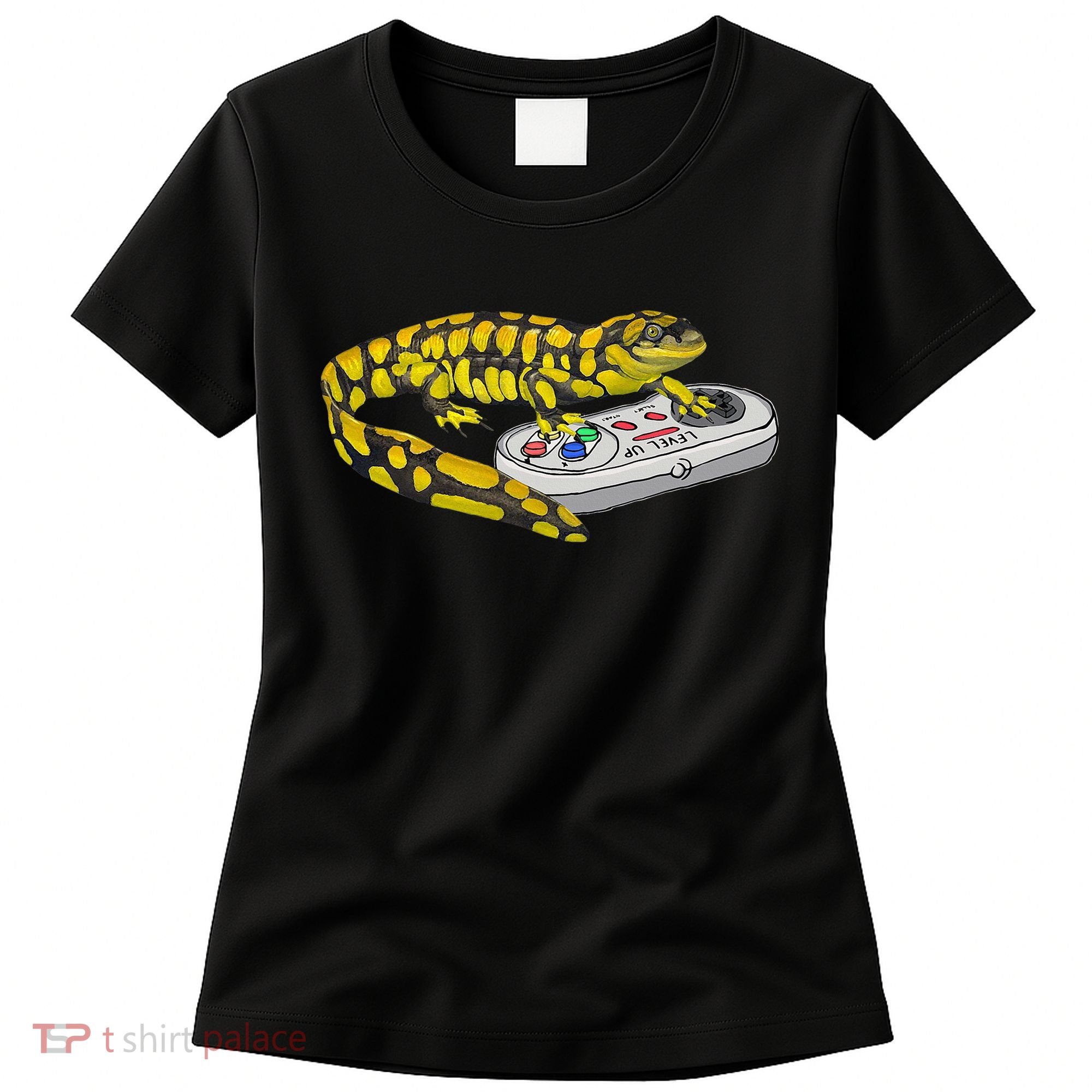 Tiger Salamander Playing Video Game Salamanders Gamers Women's T-Shirt
