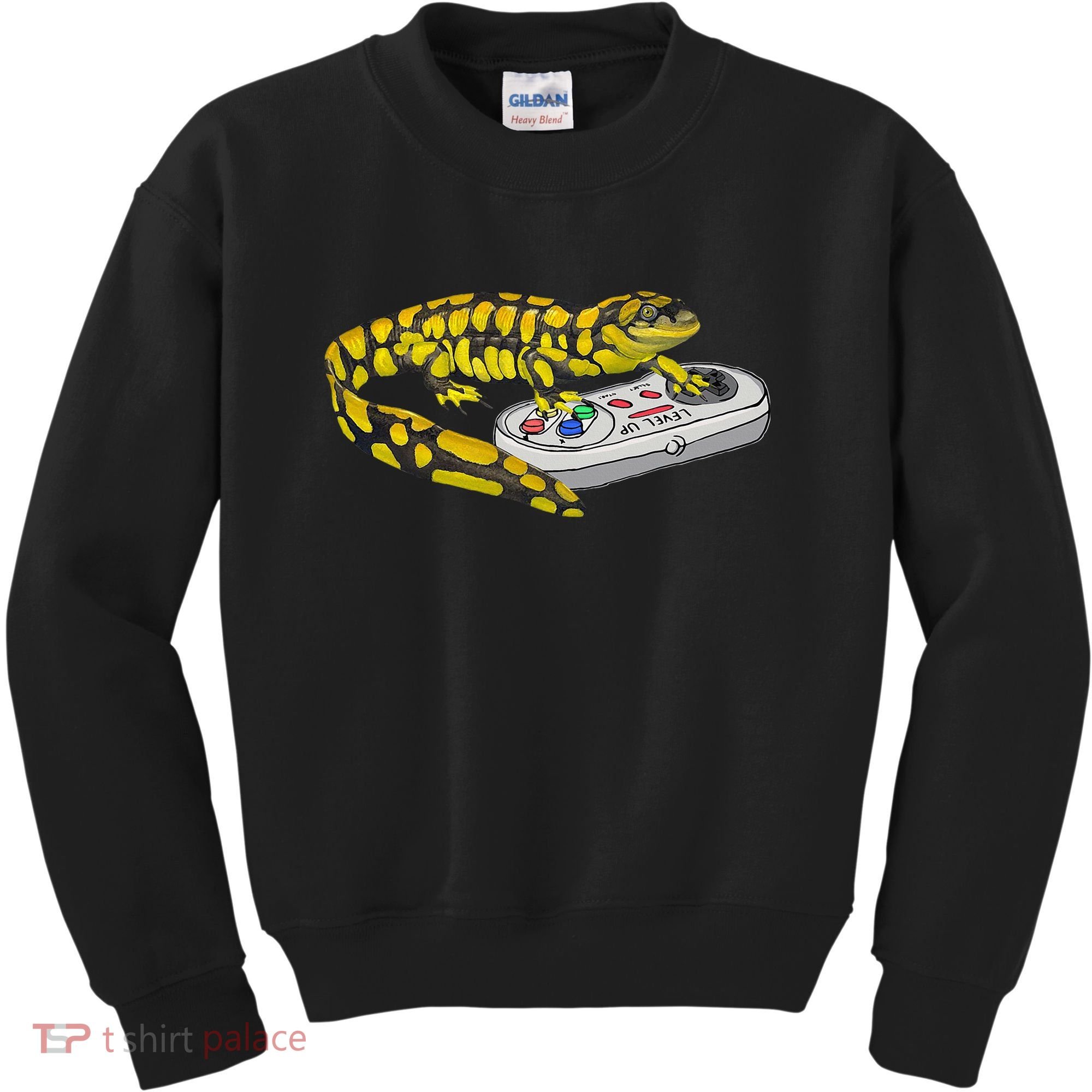 Tiger Salamander Playing Video Game Salamanders Gamers Kids Sweatshirt