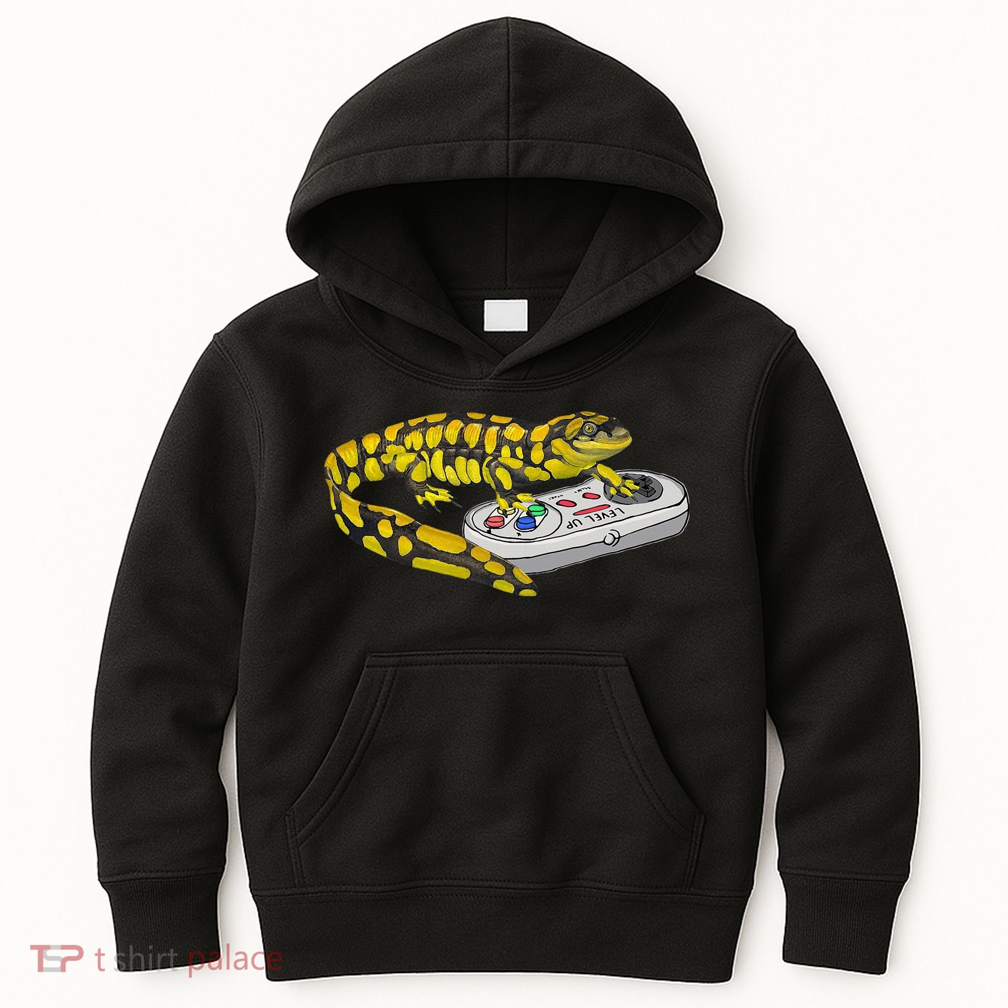 Tiger Salamander Playing Video Game Salamanders Gamers Kids Hoodie