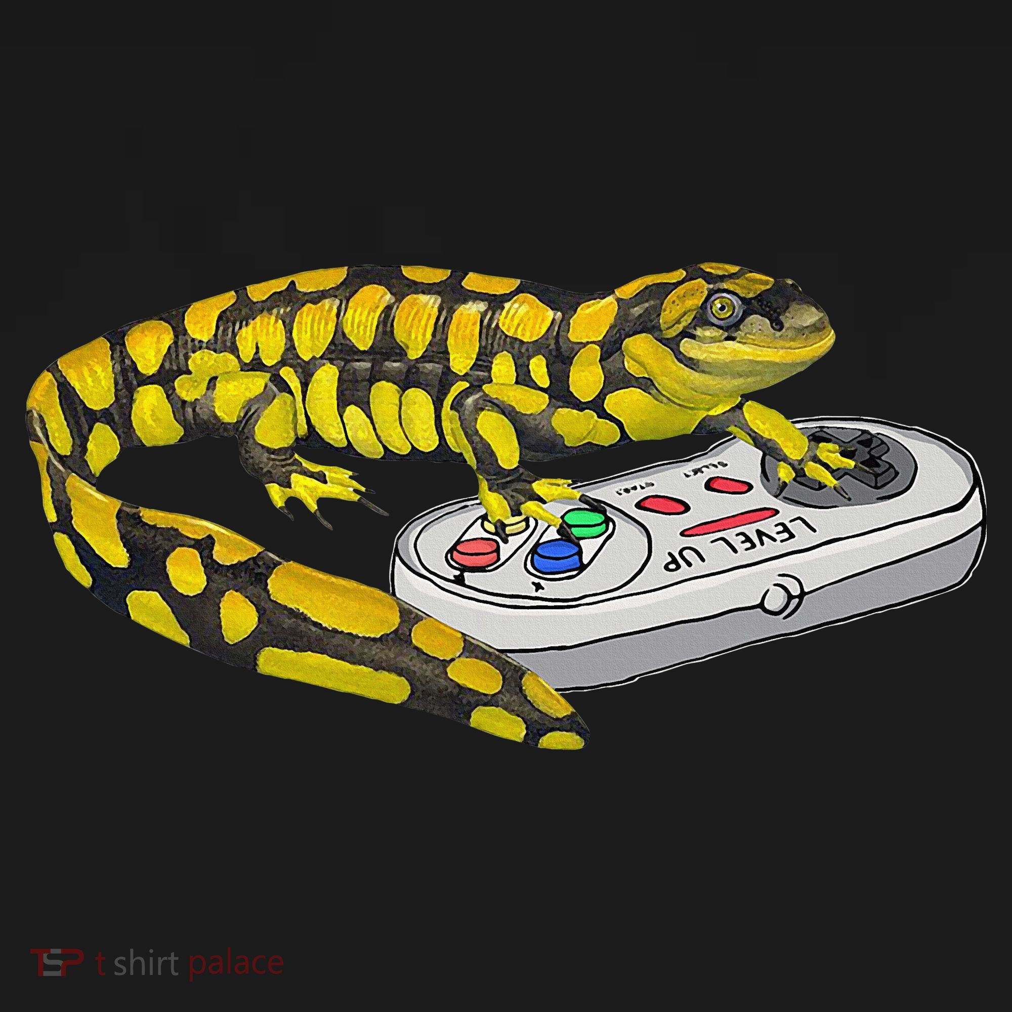 Tiger Salamander Playing Video Game Salamanders Gamers Kids T-Shirt